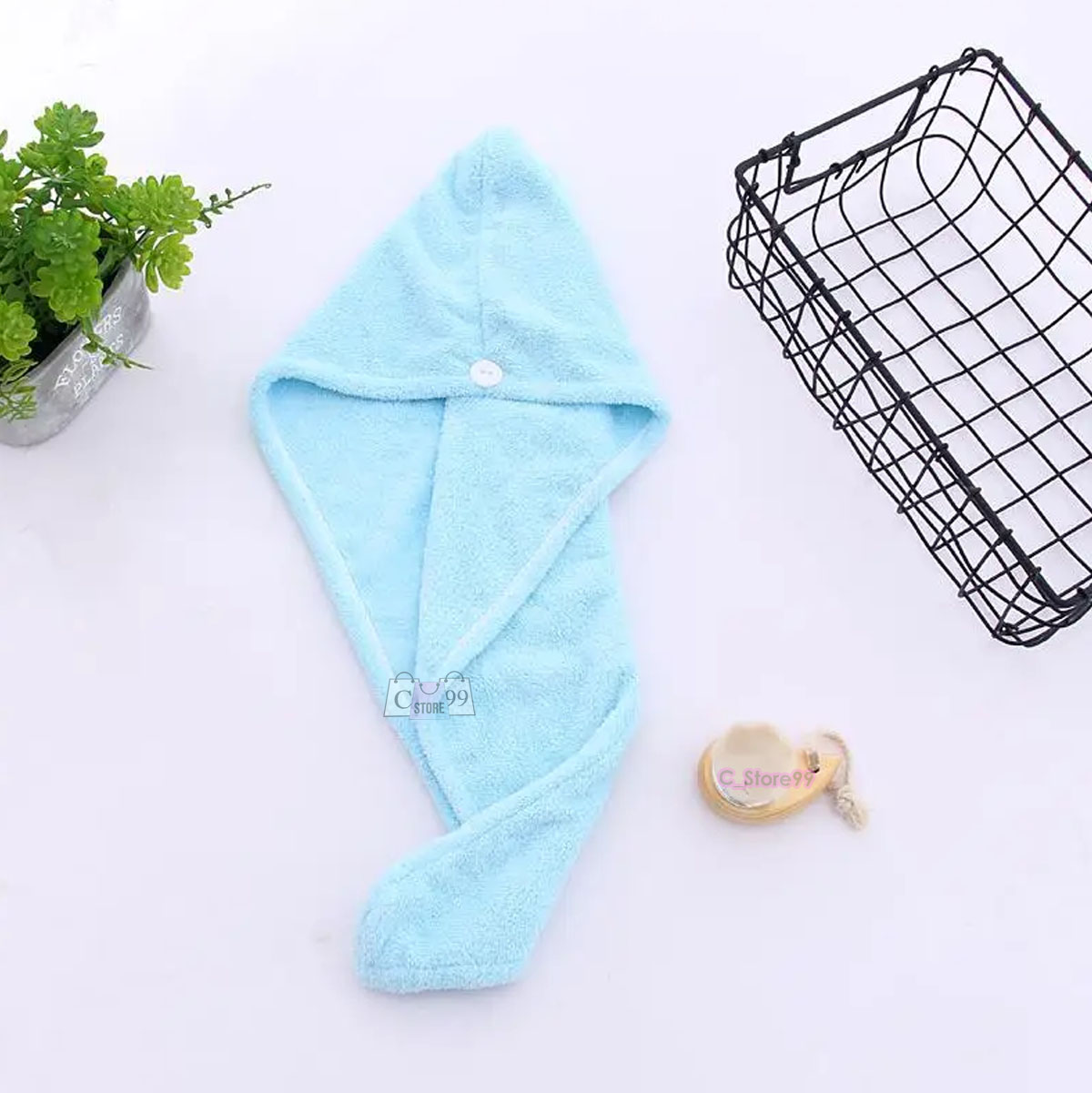 Vista 2 de Toalla Para Secado Del Cabello Sin Friz